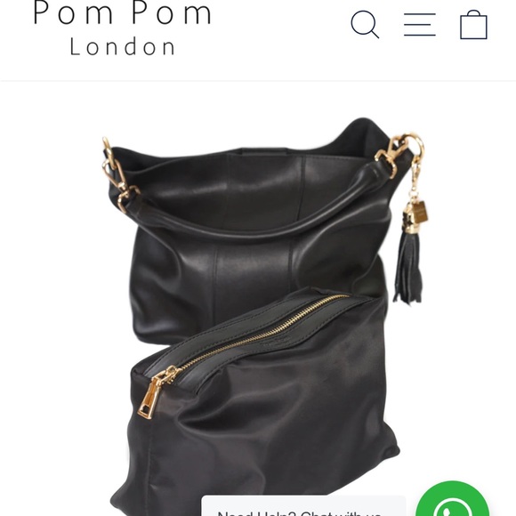 **BNNU** POM POM LONDON “LAMBETH” Handbag w/ 4 STRAPS & FREE TASSEL BAG CHARM❣️ - Picture 10 of 13